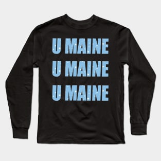 umaine x3 stars Long Sleeve T-Shirt